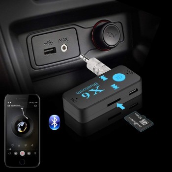 Rovtop 3.5mm Jack Bluetooth Aux Receiver Audio Auto Speakers Headphone Adapter Car MP3 Music Handsfree Bluetooth Car Kit Z2