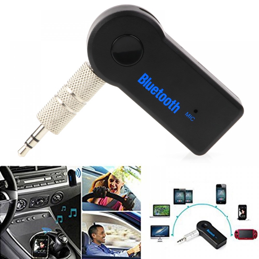 2017 Handfree Car Bluetooth Music Receiver Universal 3.5mm Streaming A2DP Wireless Auto AUX Audio Adapter With Mic For Phone MP3