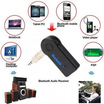 2017 Handfree Car Bluetooth Music Receiver Universal 3.5mm Streaming A2DP Wireless Auto AUX Audio Adapter With Mic For Phone MP3