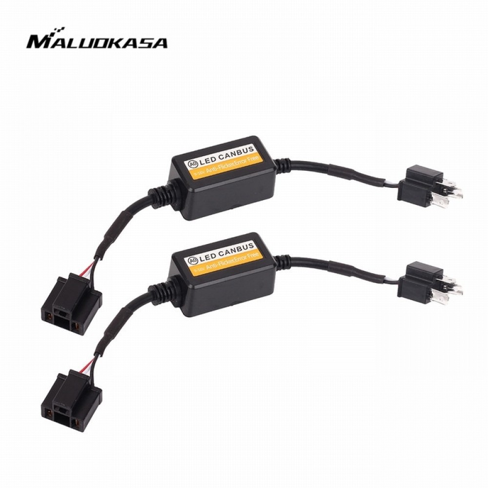 MALUOKASA 9005 9006 H1 H11 H4 H7 LED Canbus Car Headlight Decoder Wiring Adapter DRL LED Lamp Error Canceler Fog Light Canbus