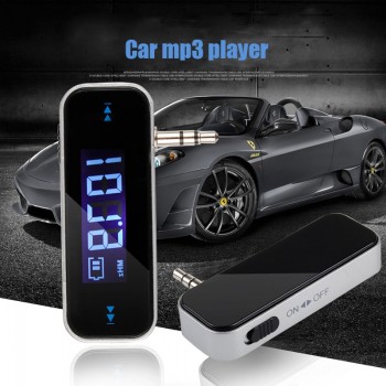 Wireless Mini FM Transmitter Car MP3 Player LCD Display 3.5mm In-car Music Audio Transmitter Modulator for Phones