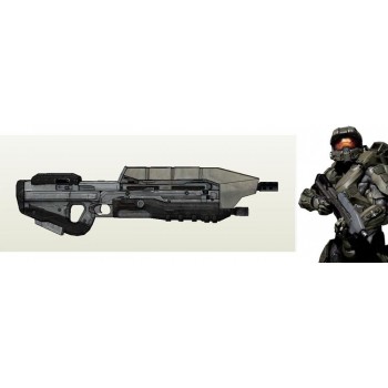 1:1 82cm Halo War Human MA5D Rifle Paper Model Manual DIY Can Not Be Launched