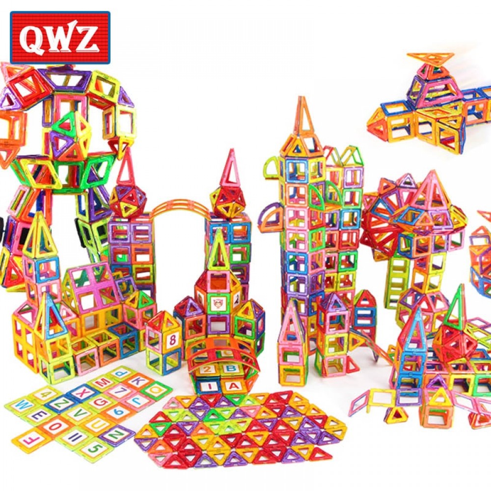 QWZ 400pcs Mini Magnetic Blocks Brinquedos Models Building Toy Magnetic Designer Bricks Magnetic Toys Educational Kids Gifts