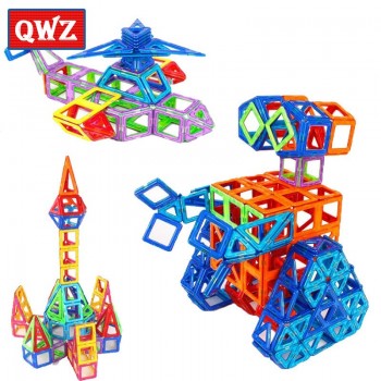 QWZ 400pcs Mini Magnetic Blocks Brinquedos Models Building Toy Magnetic Designer Bricks Magnetic Toys Educational Kids Gifts