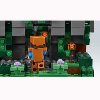 Minecraft The Jungle Temple Steve skeleton ocelot 21132 LegoINGlys 827 DIY Model Building Block Set Kids Brick Toy festival gift