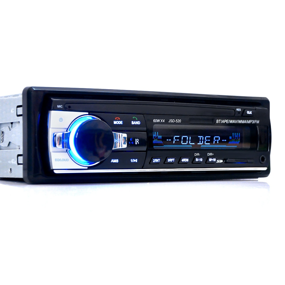 Auto Radio Car Radio 12V Bluetooth Car Audio Stereo In-dash 1 Din FM Aux Input Receiver SD USB MP3 MMC WMA