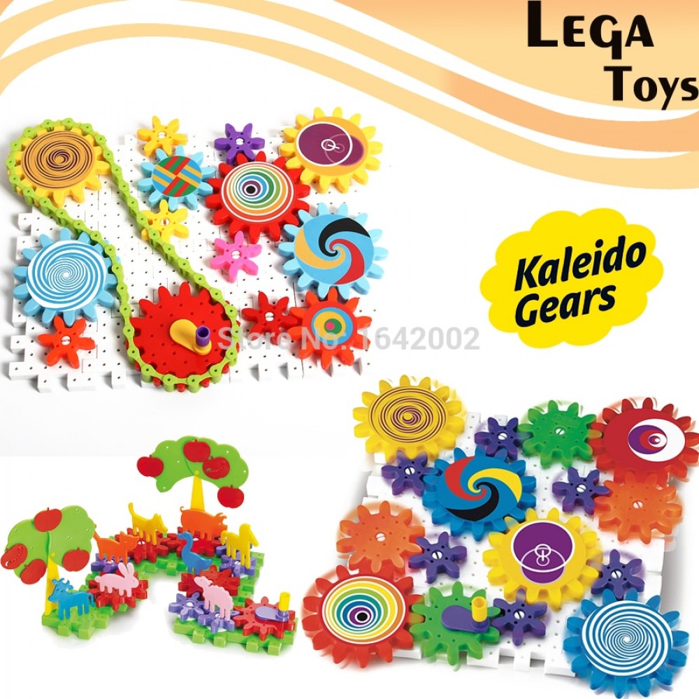 Fun With Gears Building Set Learning Blocks,Spinning Gears,Farm Gear,Kaleidoscope Gear Combination Educational STEM Toys for kid