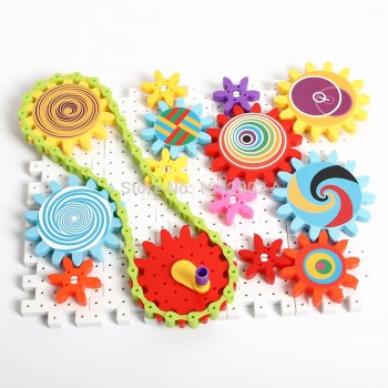 Fun With Gears Building Set Learning Blocks,Spinning Gears,Farm Gear,Kaleidoscope Gear Combination Educational STEM Toys for kid