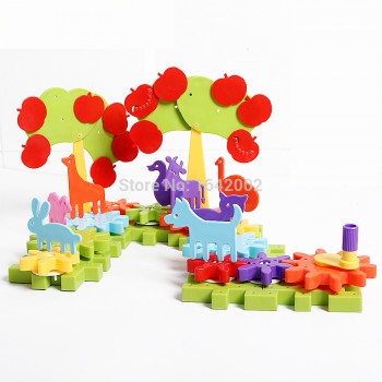 Fun With Gears Building Set Learning Blocks,Spinning Gears,Farm Gear,Kaleidoscope Gear Combination Educational STEM Toys for kid