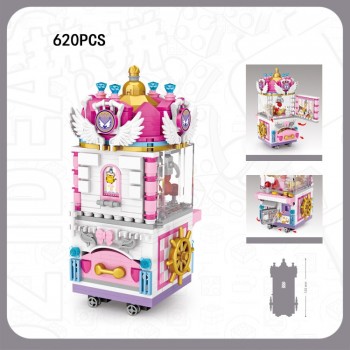 City Playground rides mini block Ferris wheel UFO Catcher pirate ship Merry-go-round Rotating aircraft stacking bricks toys