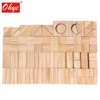 100pcs Children Wooden Building Construction Block Toys Baby Creative Wooden Log Blocks Early Learning Educational Toy