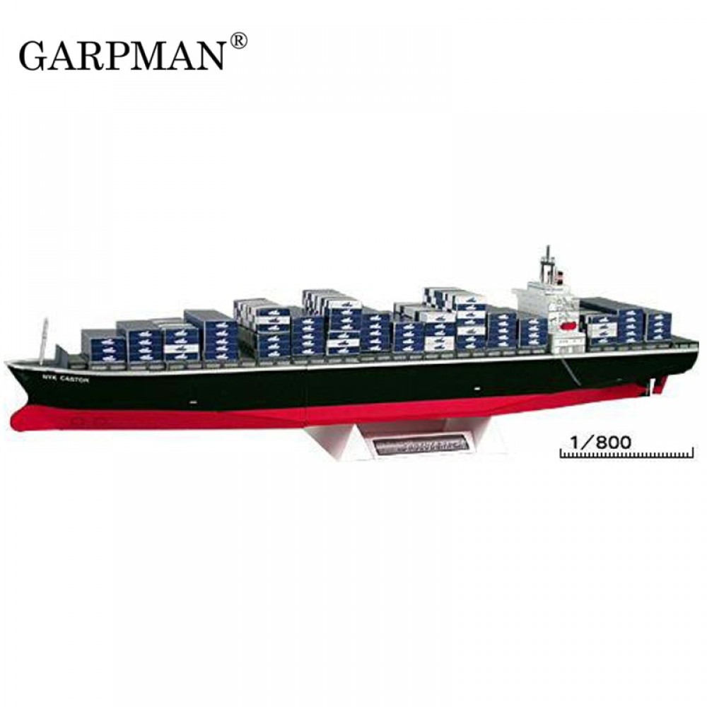 1:800 Container Ship 3D Paper Model DIY Puzzle Manual Class Three-dimensional Origami Parent-child Toys