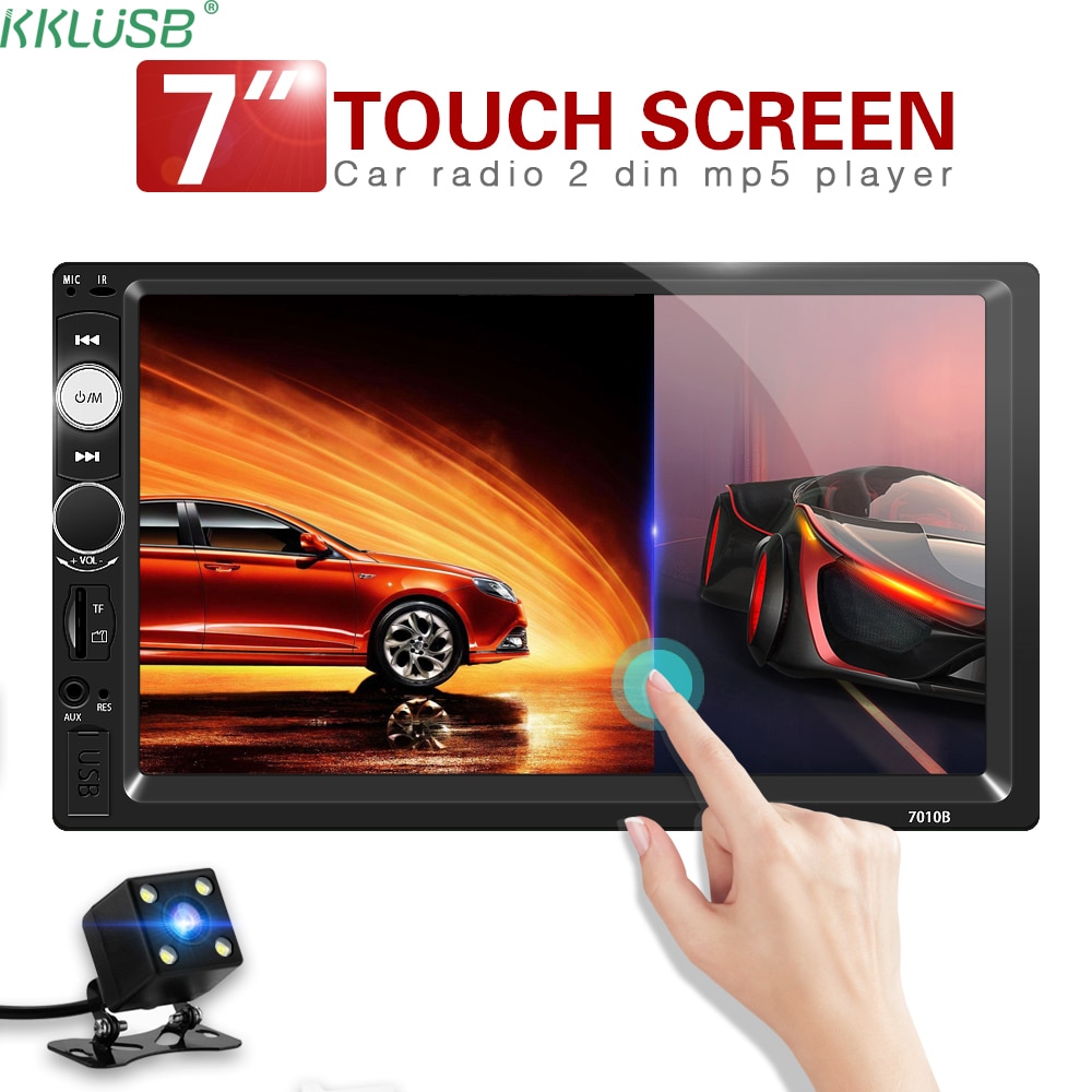 car audio 7 HD Player MP5 Touch Screen Digital Display 2 din car radio Bluetooth Multimedia USB Autoradio Car Backup Monitor