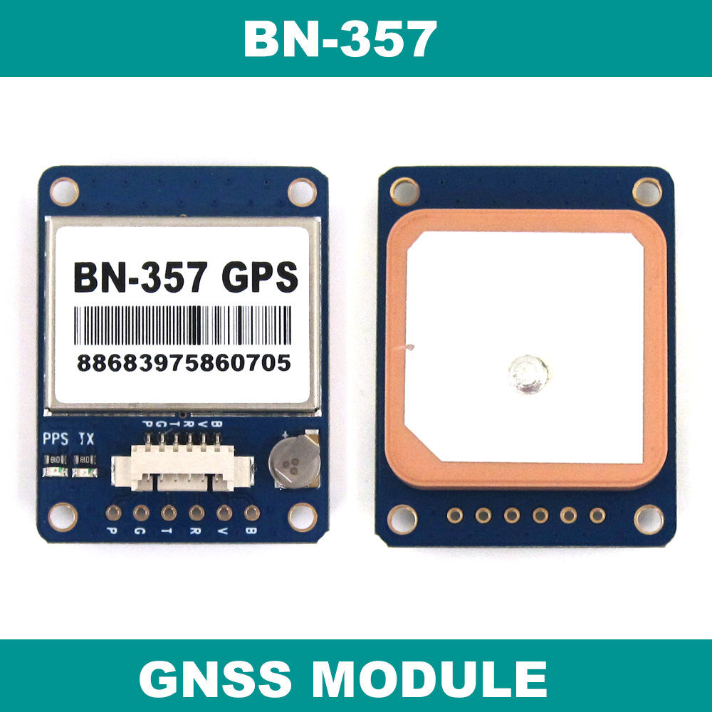 UART TTL level GPS GLONASS Dual GNSS module  GPS module with antenna FLASH BN-357