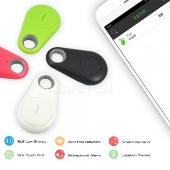 Mini Smart GPSBluetooth 4.0 Low Energy Anti-Lost Alarm Wireless Remote Shutter GPS Tracker Alarm Keychain for Kids,Keys,Pets,etc