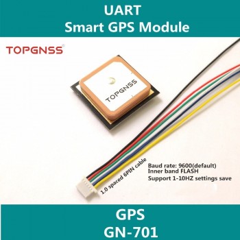 3.3-5V TTL UAR GPS Modue GN-701 GNSS Module Antenna Receiver , built-in FLASH,NMEA0183  TOPGNSS