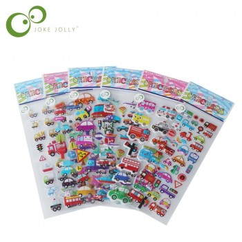 10 Sheets/lot Super multi Design 3D Puffy Bubble Waterpoof Stickers Fruits Smile Animal Children Kids Boy Girl DIY Toy WYQ