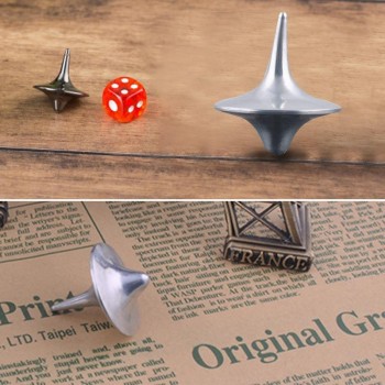 Zinc Alloy Spinning Top From Inception Totem Movie Children Toys With Metal Box And Dice Spinning Top Gyro Creative Gifts Toy