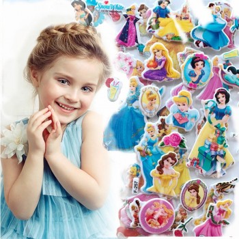 10 Sheets/lot 3D Puffy Bubble Stickers Mixed Cartoon Mickey Cars Spiderman Waterpoof DIY Children Boy Girl Toy