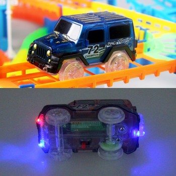 NEW 2in1 Magical Railway Flexible Track Car Set Lighting Racing Car Glow in Dark Track Toys Vehicle Model Train Gift for Boy Kid