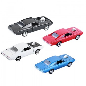 Dodge Charger Diecast Metal Model Car Sound And Light Pull-back Vehicle Toy