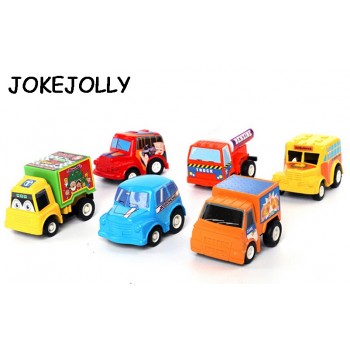 6pcs/set New Classic Boy Girl Truck Vehicle Kids Child Toy Mini Small Pull Back Car toys  plastic colorful car toy WYQ