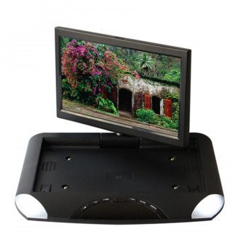 DC12V-24V Car Roof Mounted Overhead Flip Down MP4 MP5 Video Player 10.1 Inch HD LED Monitor with USB SD FM  AV Input