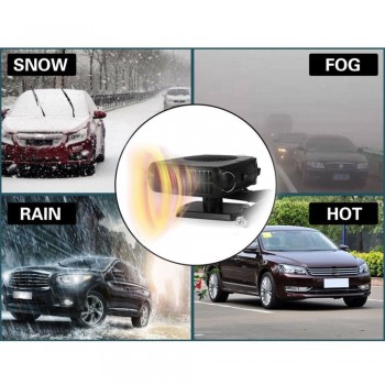 200W 12V Car Truck Auto Heater Hot Cool Fan Windscreen Window Demister Defroster Swing-out Handle Driving Enthusiasts Auto Kit