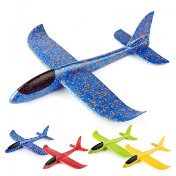 EPP Foam Throwing Flying Airplane Aircraft Hand Launch Free Fly Plane Hand Throw Plane Puzzle Model Toys for Kids 49/36CM