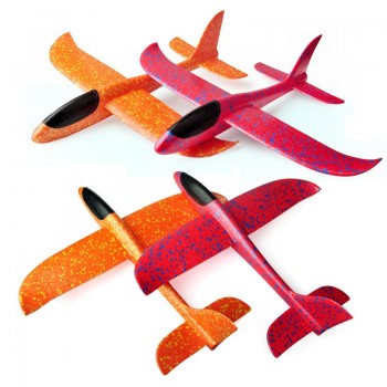 EPP Foam Throwing Flying Airplane Aircraft Hand Launch Free Fly Plane Hand Throw Plane Puzzle Model Toys for Kids 49/36CM