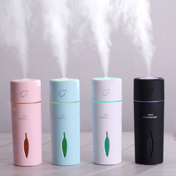 Car air freshener Leaf humidifier USB 150ml  Mini Ultrasonic Essential Oil Diffuser LED Air Purifier Mist Maker Office Home