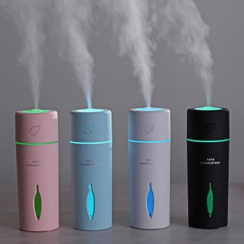 Car air freshener Leaf humidifier USB 150ml  Mini Ultrasonic Essential Oil Diffuser LED Air Purifier Mist Maker Office Home