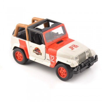 Cheap kids toys 1/32 Alloy Diecast Jeep Wrangler Jurassic Park 1/32 Scale Orange/White Diecast car model toys Children Gift