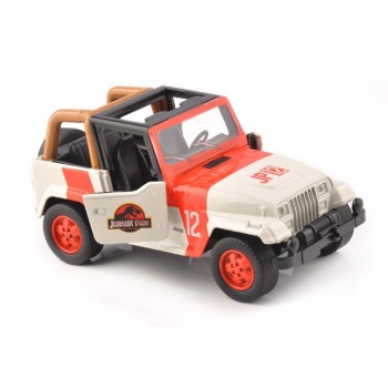 Cheap kids toys 1/32 Alloy Diecast Jeep Wrangler Jurassic Park 1/32 Scale Orange/White Diecast car model toys Children Gift