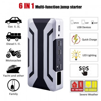 JKCOVER 1200A 12V Car Battery Jump Starter Auto Jumper Engine Power Bank Starting Up Petrol 8.0L Diesel 6.0L Car booster