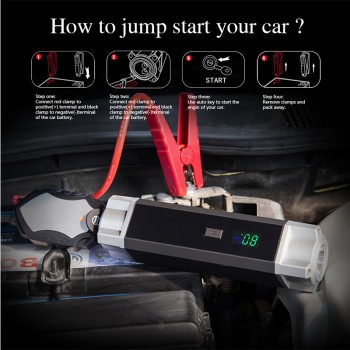 JKCOVER Jump Starter Petrol 8.0L Diesel 6.0L Auto Jumper Engine Power Bank Starting Up 1000A 12V booster starting device