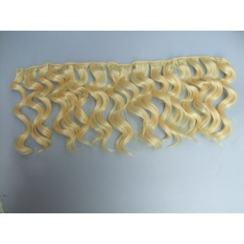 15 cm high temperature big wave handmade cloth doll wigs diy Texitle doll curl hair