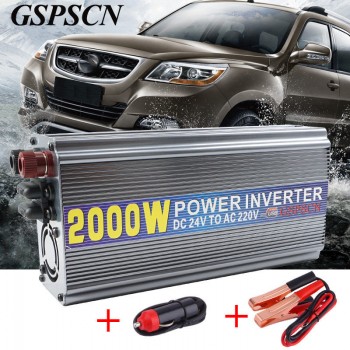 Car Power inverter 24V 220V Power Inverter Adapter Converter USB Power Supply Switch On-Board Charger Fit below 800W