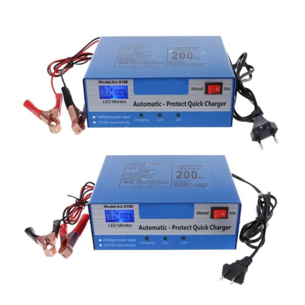 New 1 Pc DC 12V/24V Automatic Quick Battery Charger Intelligent Pulse Repair Auto Car Truck Storage EU/US Plug High Quality