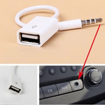 Car MP3 Player Converter 3.5 mm Male AUX Audio Jack Plug To USB 2.0 Female Converter Cable Cord Adapter for USB Accessories