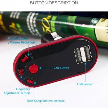 Auto Parts Charger Adapter Mp3 Car Kit Music Player Bluetooth Wireless Car Mp3 Player Handsfree USB TF SD Remote FM Transmitter