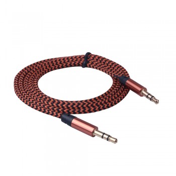 Nylon Jack Audio Cable 3.5 mm to 3.5mm Aux Cable Male to Male Kabel Gold Plug Car Aux Cord for speaker