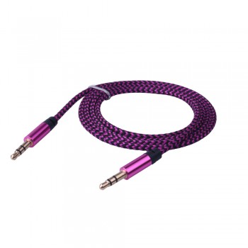 Nylon Jack Audio Cable 3.5 mm to 3.5mm Aux Cable Male to Male Kabel Gold Plug Car Aux Cord for speaker