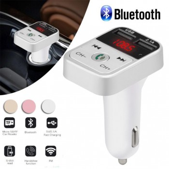 2018 New Car MP3 Player 1PC Car Kit Handsfree Wireless Bluetooth FM Transmitter LCD MP3 Player USB Charger High Quality 30