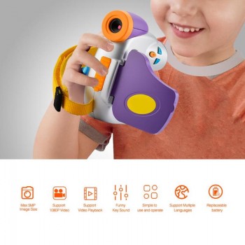 Mini Digital Kids Camera High-definition 5.0MP 1.44in COMS 1.3MP 4X Zoom DV Camcorder Display Cameras Toys Gifts for Children