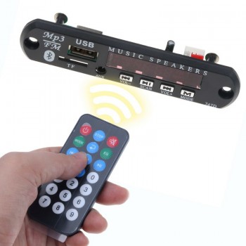 Wireless Bluetooth 12V MP3 WMA Decoder Board Audio Module 3.5mm AUX USB TF FM Radio With Remote Controller for Car accessories