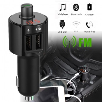 Hot Selling Bluetooth Car FM Transmitter Wireless Radio Adapter MP3 Player Plus USB charger