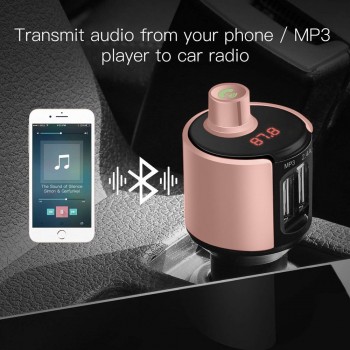 Hot Selling Bluetooth Car FM Transmitter Wireless Radio Adapter MP3 Player Plus USB charger