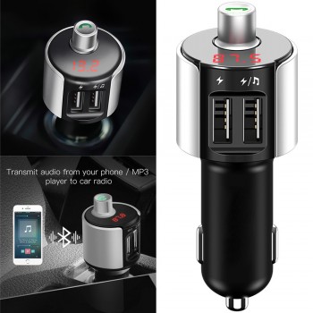 Hot Selling Bluetooth Car FM Transmitter Wireless Radio Adapter MP3 Player Plus USB charger