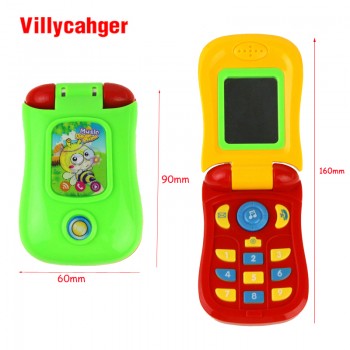 1003 Funny Flip phone toy Baby Learning Study Musical Sound phone Educational Toy mobile phone electric toy for kid